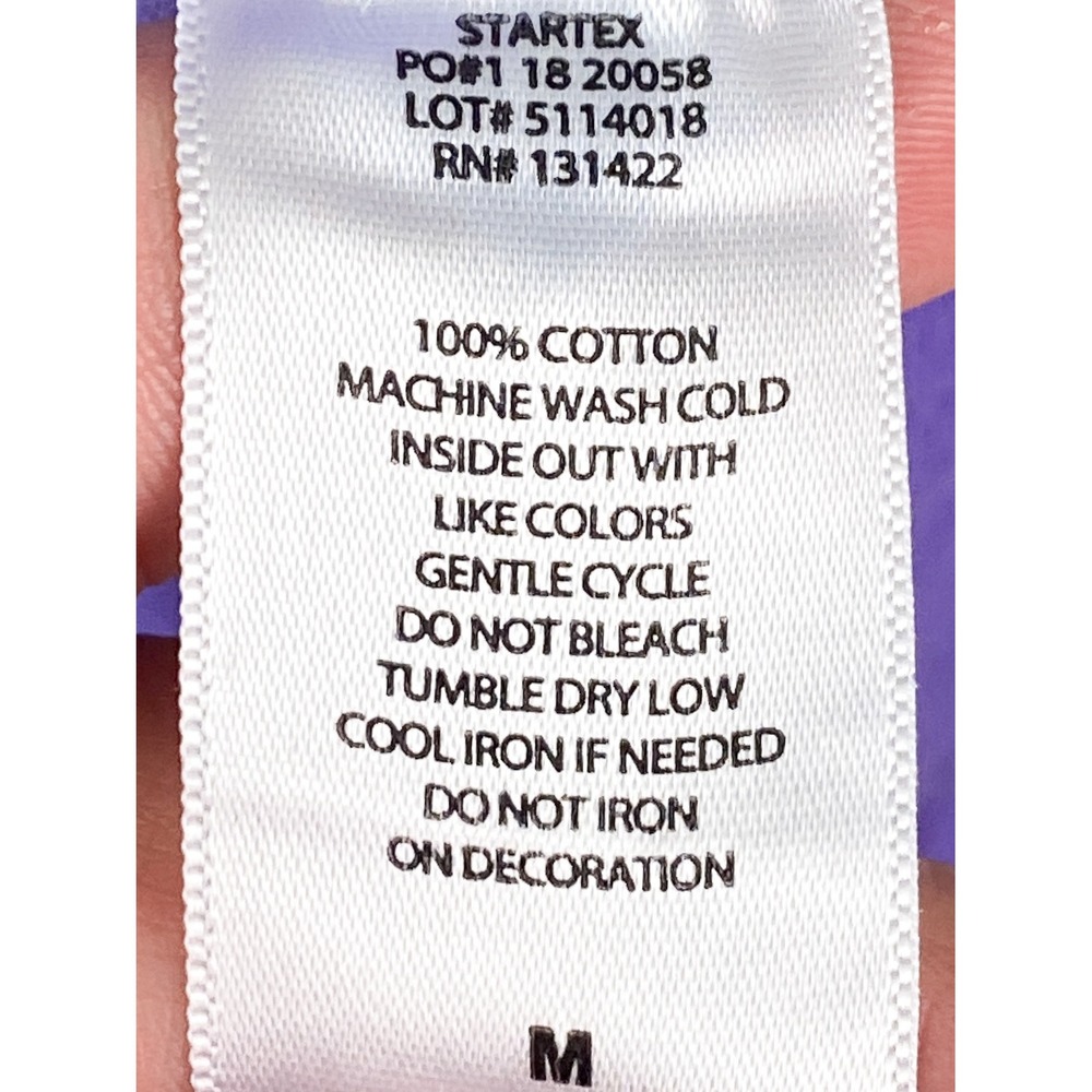 Disney Park Spirit Jersey M Purple Disneyland Resort Sparkle Puff Paint Spellout - Picture 8 of 9